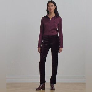 Lauren Ralph Lauren Stretch Velvet Straight-Leg Pants 😍 NWT